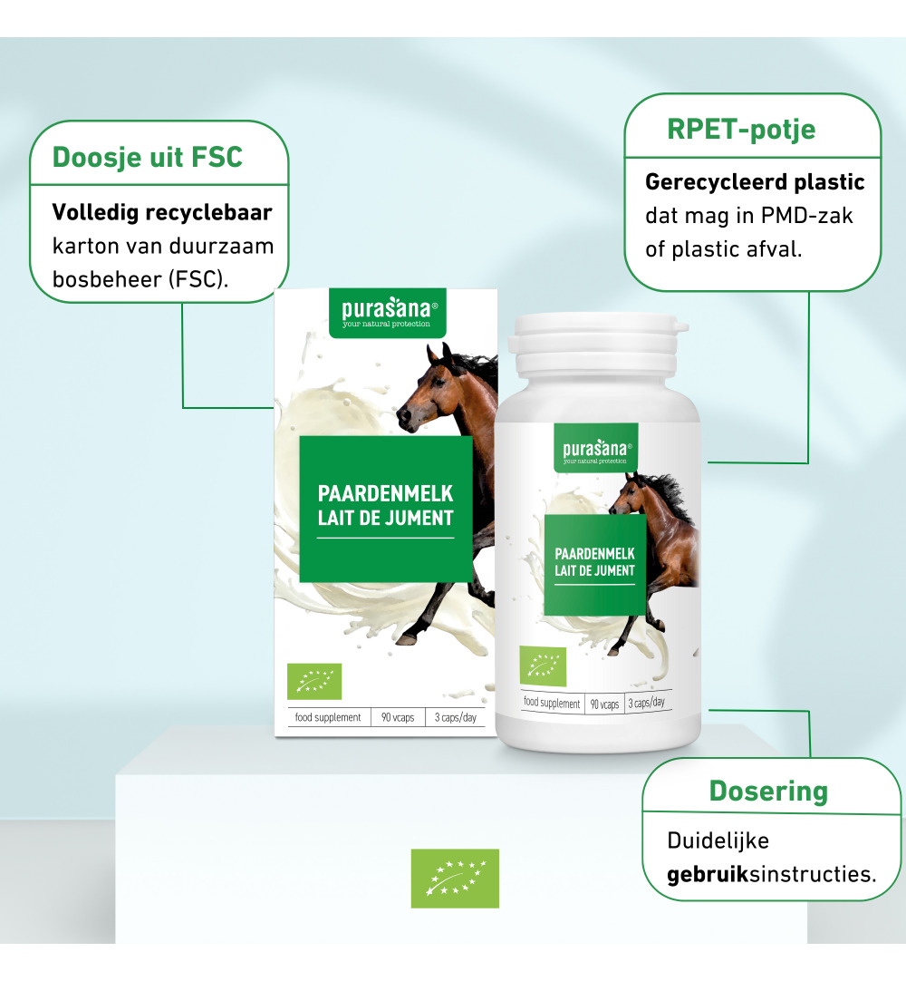 Purasana Paardenmelk Bio (90 vega capsules) - image 4
