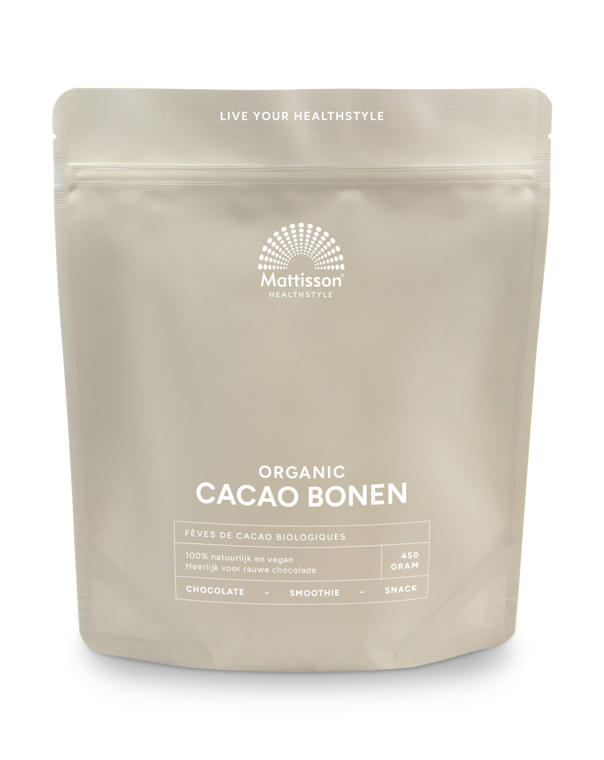 Mattisson Cacao Bonen Raw Bio (450 gr)