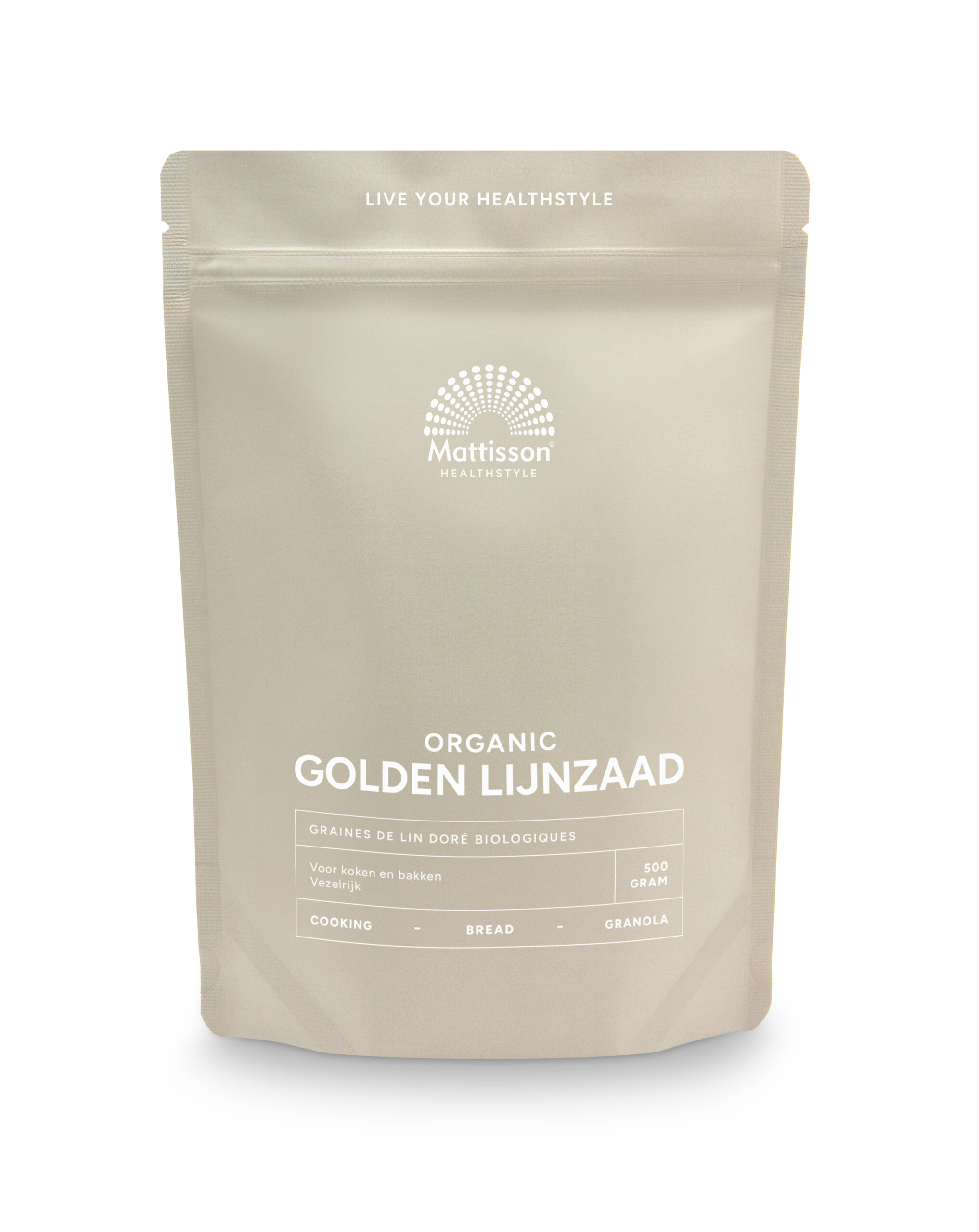 Mattisson Golden Lijnzaad Omega 3 Bio (500 gr)