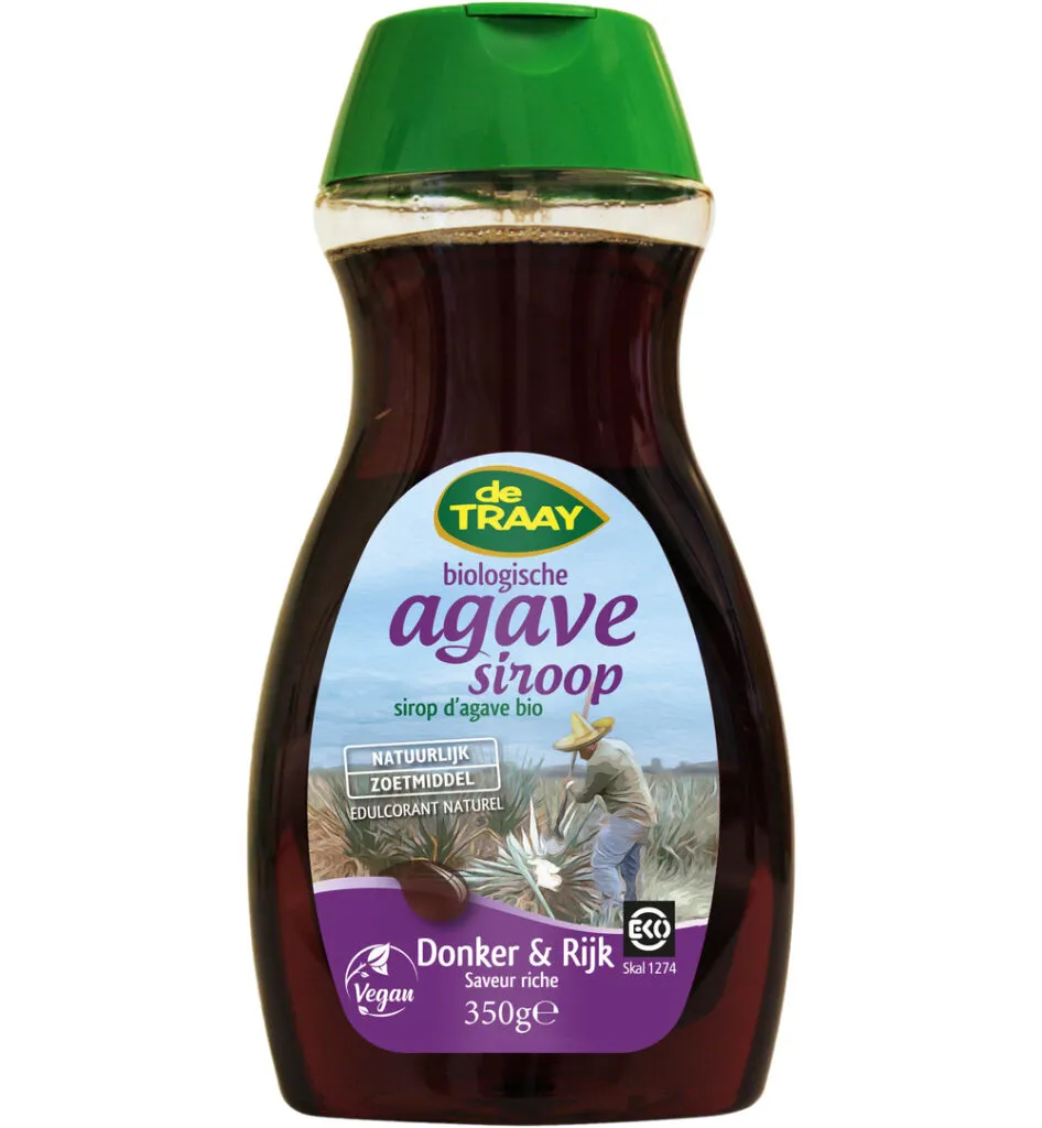 De Traay Agavesiroop donker en rijk bio (350 gr)