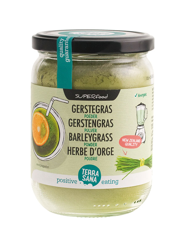 Terrasana Gerstegras Poeder In Glas Bio (130 gr)