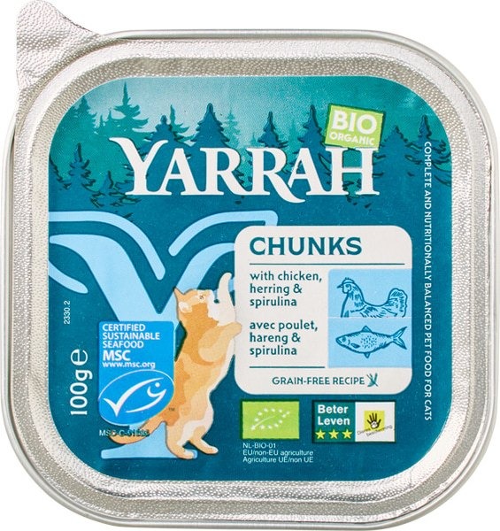 Yarrah Kat Alucup Chunks Met Vis Bio (100 gr)