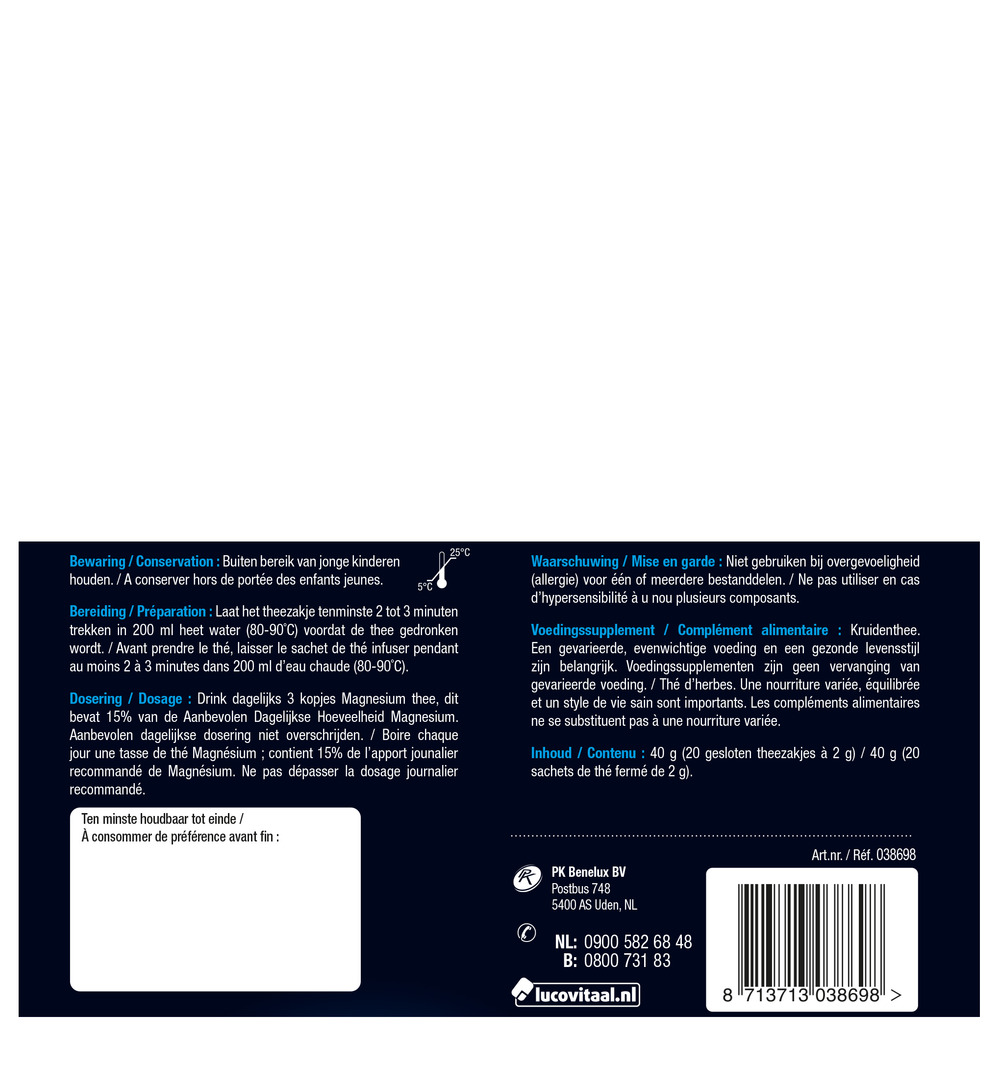 Lucovitaal Magnesium Groene Thee (20 zakjes) - image 5