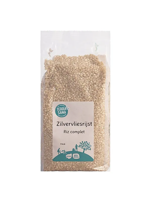 TerraSana Zilvervliesrijst rond bio (1000 gr)