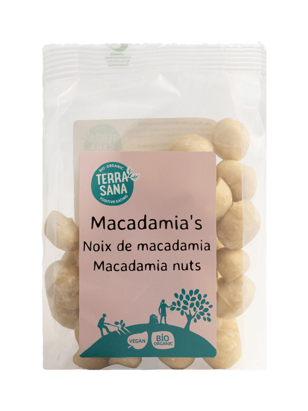 TerraSana RAW Macadamianoten gepeld bio (100 gr)