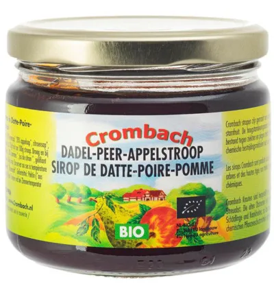 Crombach Appel-peren-dadelstroop bio (330 gr)