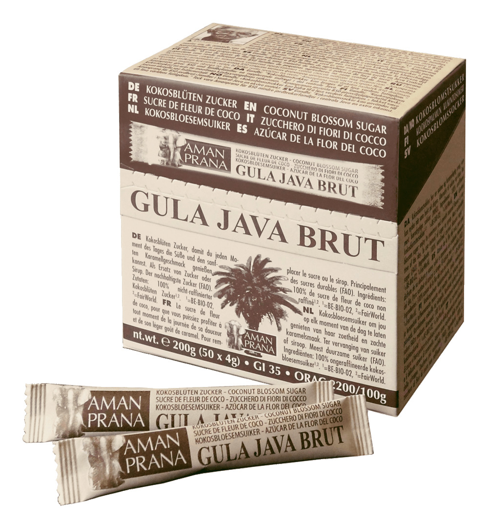 Amanprana Gula Java Brut Stick 50 X 4Gram Bio (200 gr)