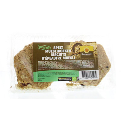 Zonnemaire Spelt mueslikoeken bio (240 gr)