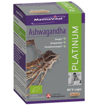 Mannavital Ashwagandha Platinum Bio (60 vega capsules)