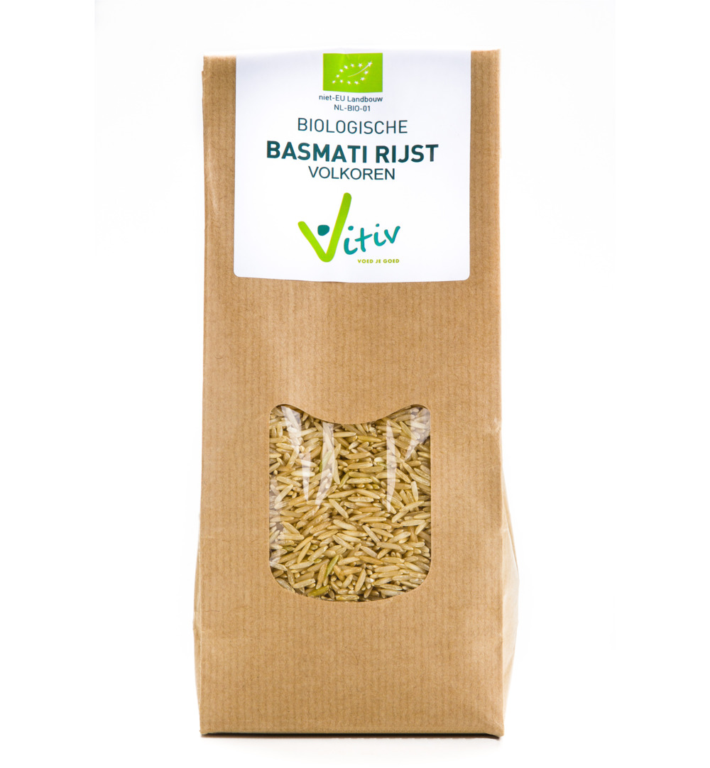 Vitiv Basmati Rijst Volkoren Bio (500 gr)