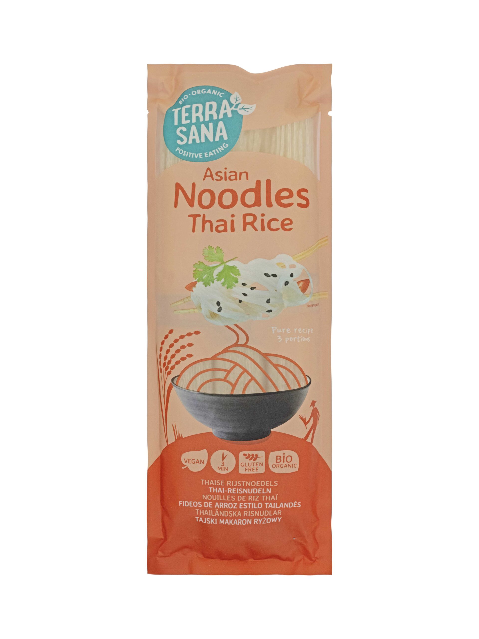 TerraSana Noodles Thaise rijst bio (250 gr)