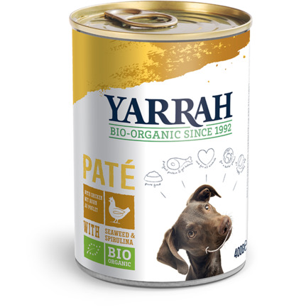 Yarrah Hond Pate Met Kip Bio (400 gr)