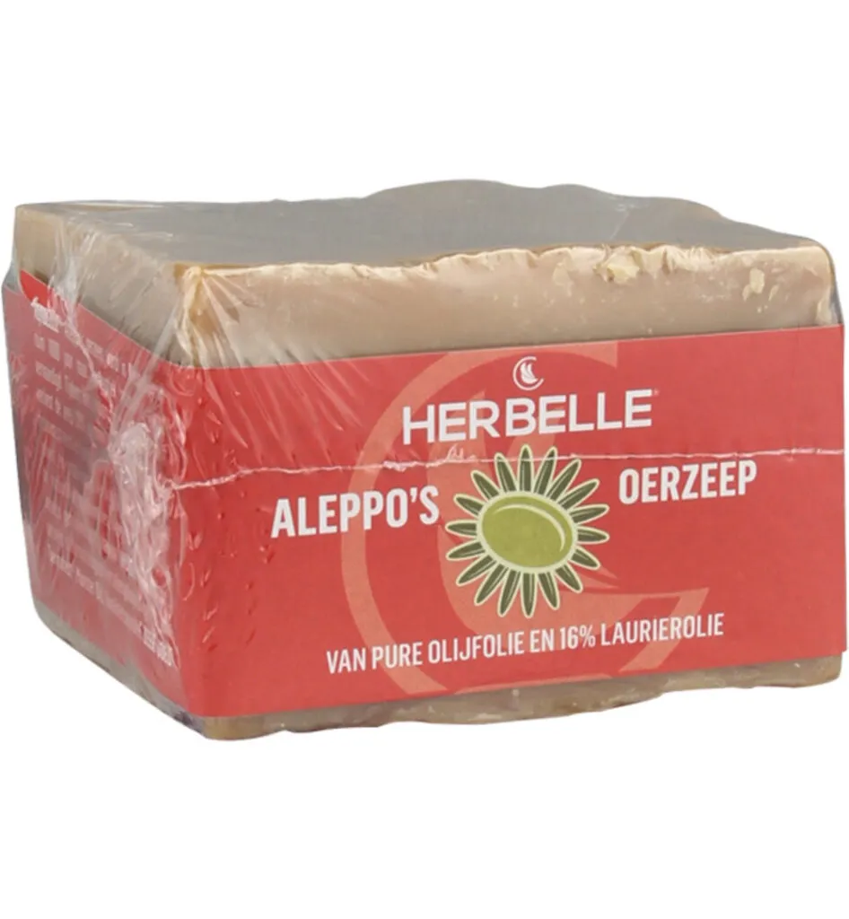 Herbelle Aleppo zeep olijf + 16% laurier (200 gr)
