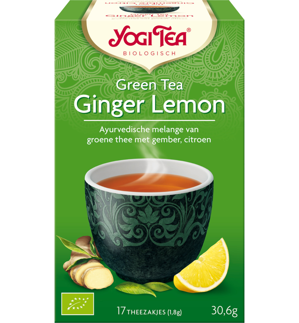 Yogi Tea green tea ginger lemon bio (17 stuks)