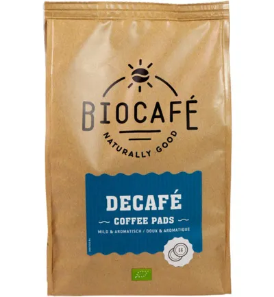 Biocafé Coffee pads caffeinevrij bio (36 stuks)