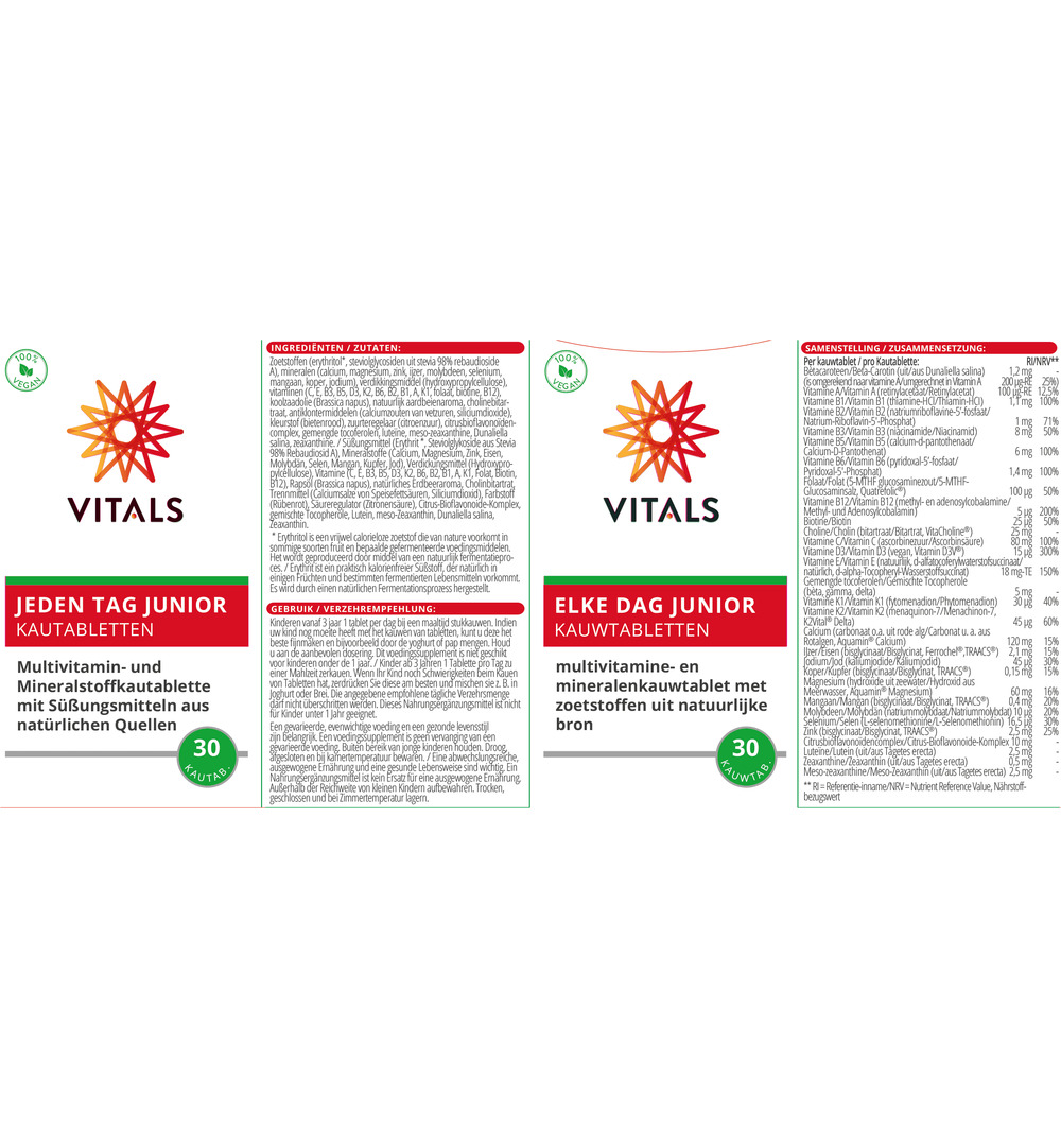 Vitals Elke dag junior (30 kauwtabletten) - image 3