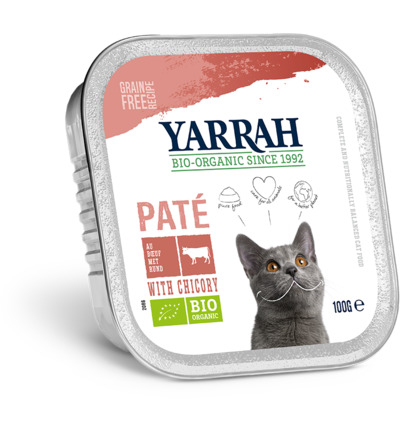 Yarrah Kattenvoer Pate Met Rund En Kip Bio (100 gr)