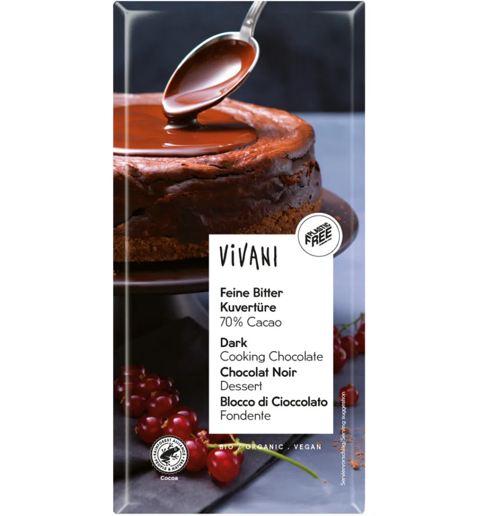 Vivani Couverture Smeltchocolade Puur Bio (200 gr)