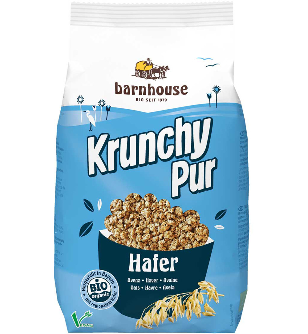 Barnhouse Krunchy Pur Haver Suikervrij Bio (375 gr)