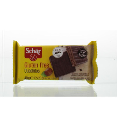 Dr. Schär Quadritos cacao wafel (40 gr)