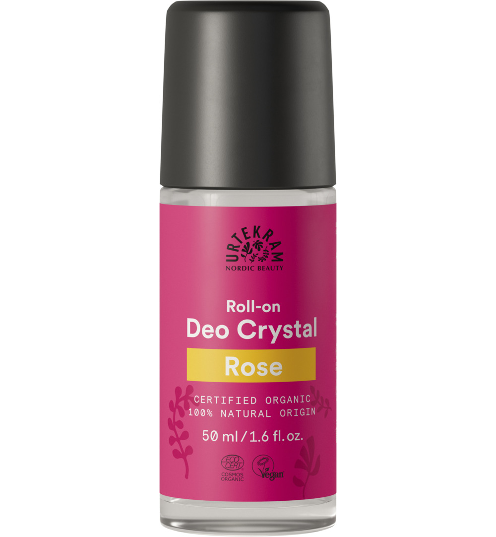 Urtekram Deodorant crystal roll on rozen (50 ml)