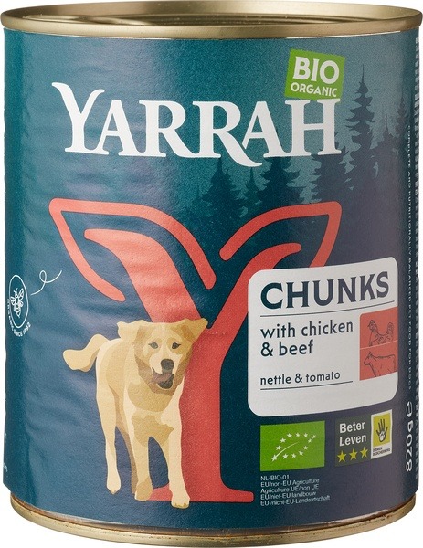 Yarrah Hond Brok Rund In Saus Bio (820 gr)