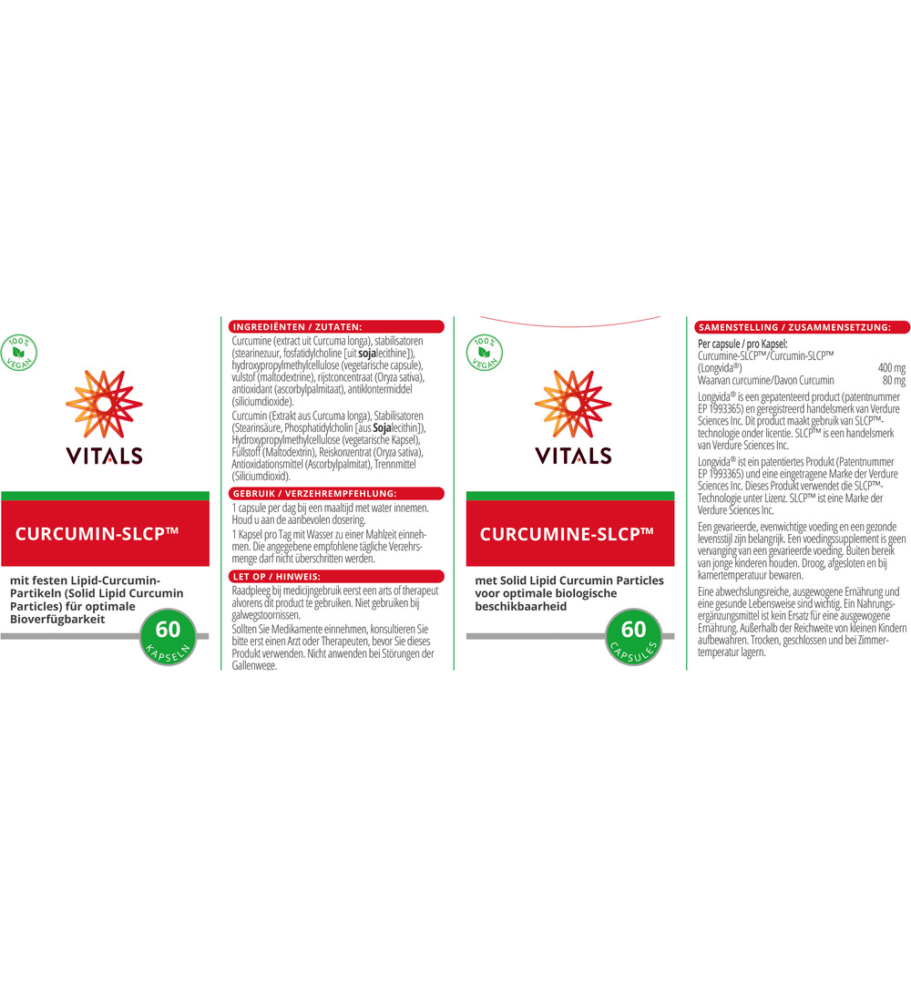 Vitals Curcumine SLCP (60 capsules) - image 3