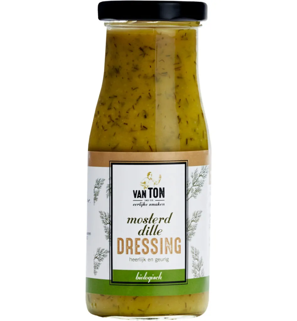 Van TON Mosterd Mosterd Dille Dressing Bio (150 gr)