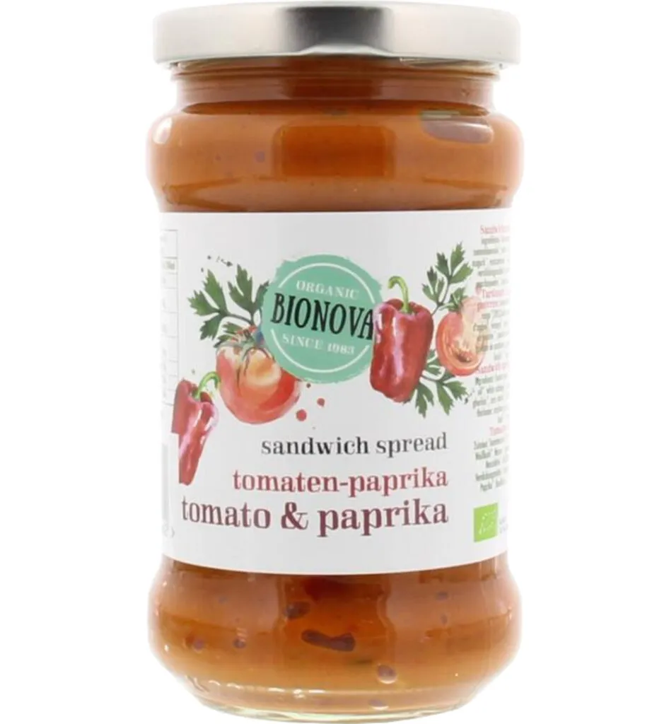 Bionova Sandwichspread tomaat/paprika bio (280 gr)