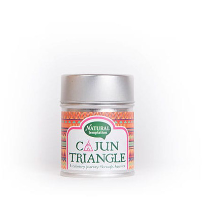 Natural Temptation Cajun triangle blikje natural spices bio (50 gr)