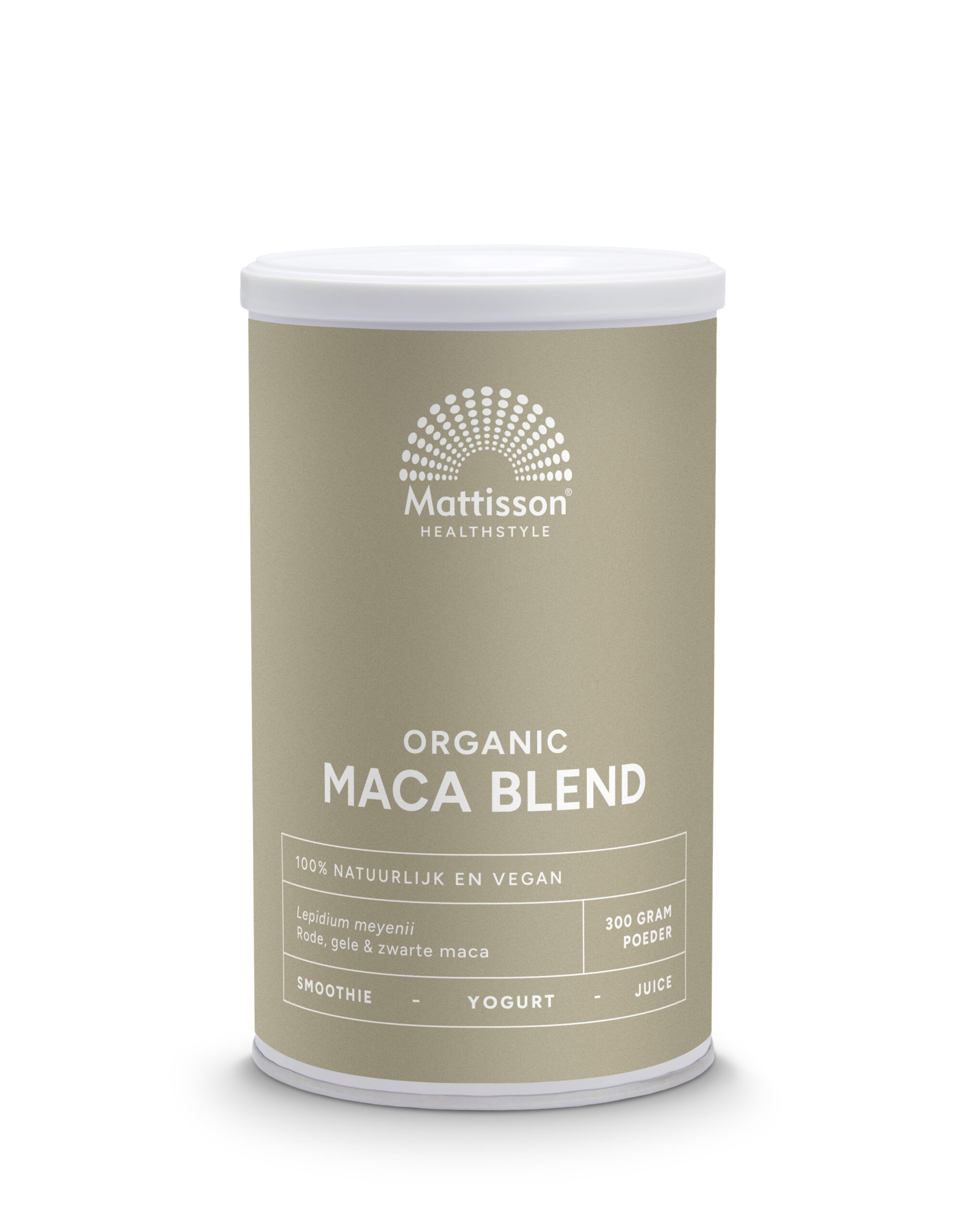 Mattisson Maca Poeder Blend Geel, Rood & Zwart Bio (300 gr)