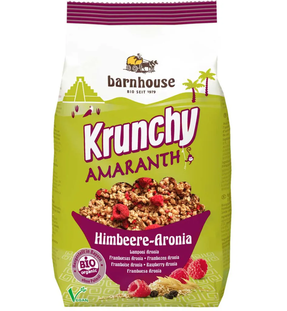 Barnhouse Krunchy Amaranth Framboos Aronia Bio (375 gr)