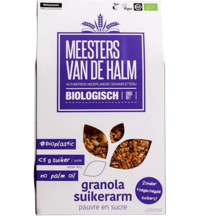 De Halmgranola Suikerarm Bio (350 gr)