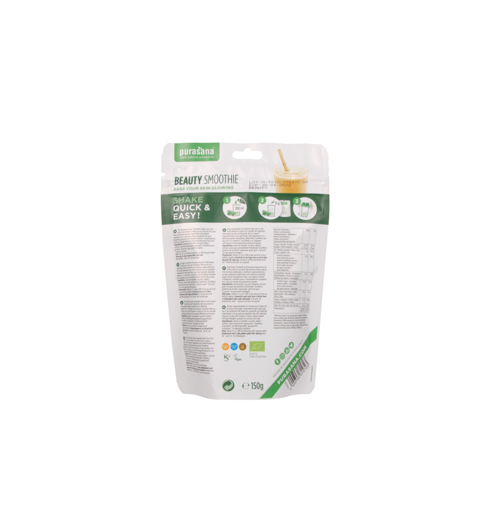 Purasana Beauty Smoothie Shake Vegan Bio (150 gr)