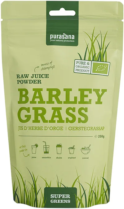 Purasana Gerstegras Sappoeder/Poudre Jus Herbe D'Orge Bio (200 gr)