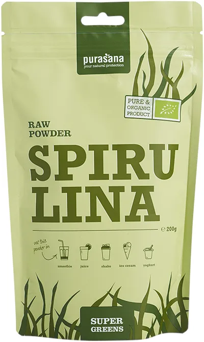 Purasana Spirulina Poeder India Bio (200 gr)