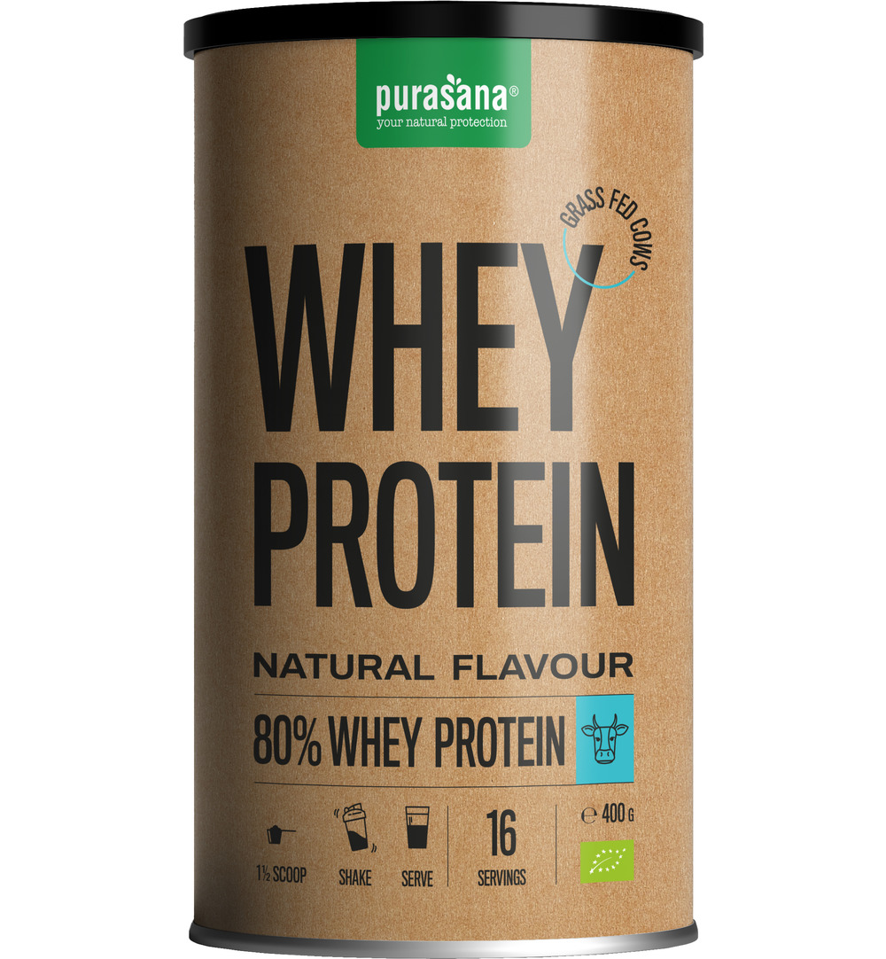 Purasana Whey proteine naturel bio (400 gr)