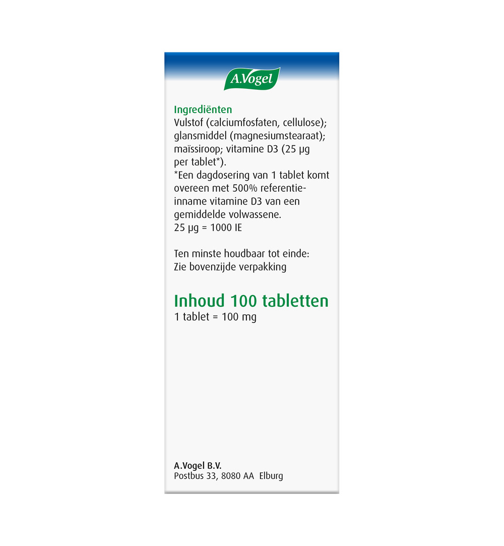 A.Vogel Vitamine D3 25ug (100 tabletten) - image 4