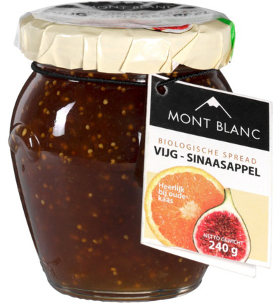 Mont Blanc Vruchtenspread vijg & sinaasappel bio (240 gr)