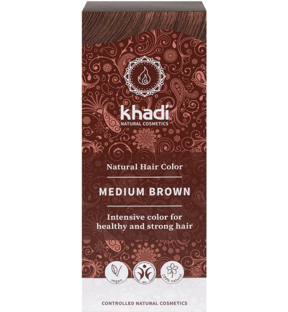 Khadi Haarkleur medium brown (100 gr)