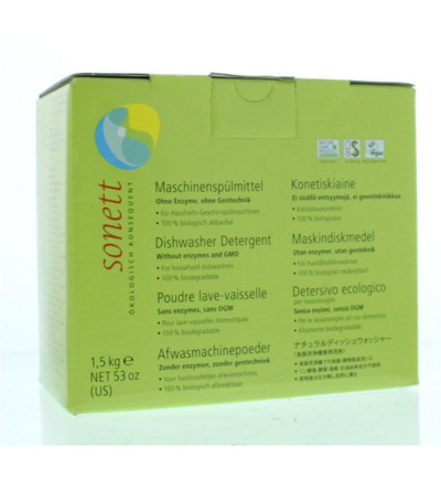 Sonett Vaatwasmachine poeder (1500 gr)