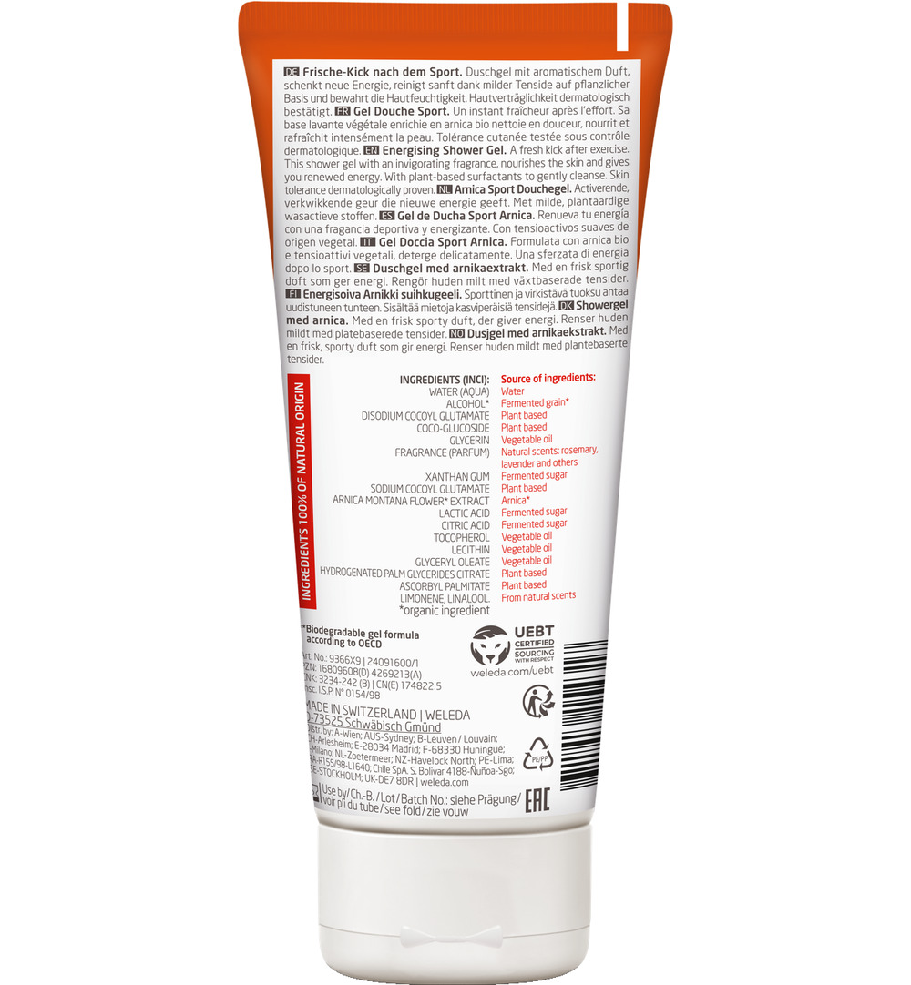 WELEDA Arnica sport douchegel (200 ml) - image 2