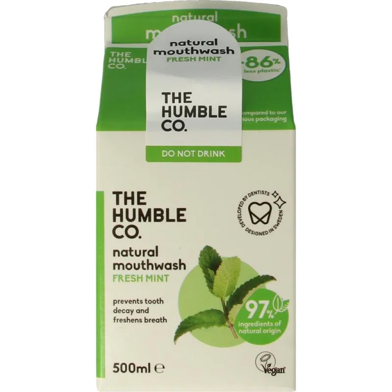 The Humble Co. Mondwater fresh mint (500 ml)
