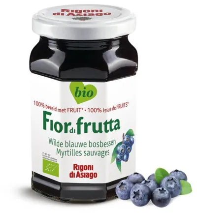 Fiordifrutta Wilde blauwe bosbessen jam bio (630 gr)