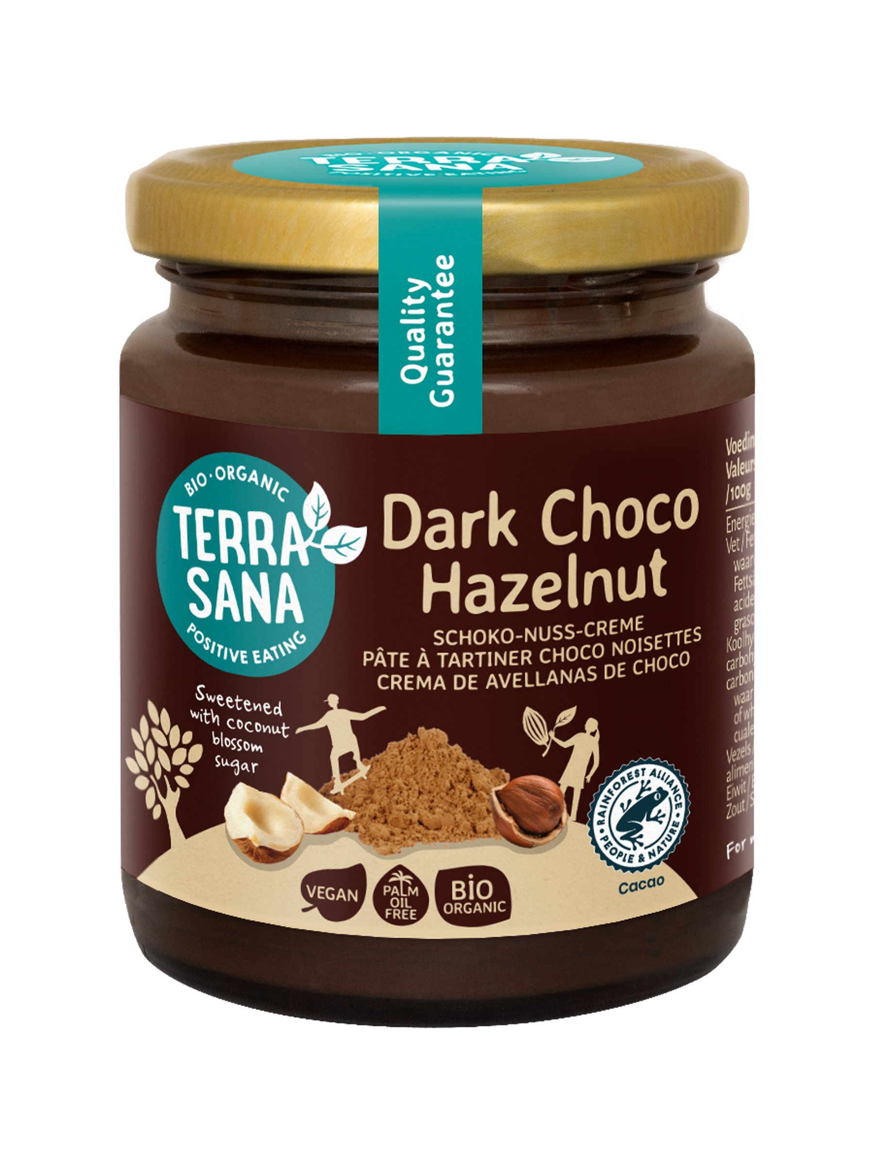 Terrasana Choco Hazelnootpasta Puur Bio (250 gr)