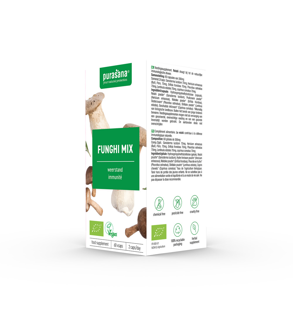 Purasana Funghi Mix Vegan Bio (60 vega capsules) - image 4