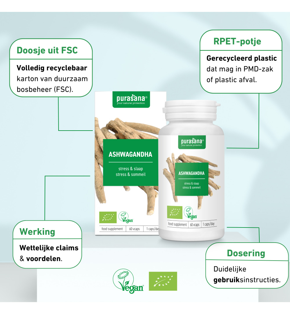 Purasana Ashwagandha Vegan Bio (60 vega capsules) - image 8