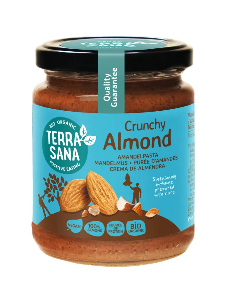 TerraSana Amandelpasta bruin crunchy (250 gr)