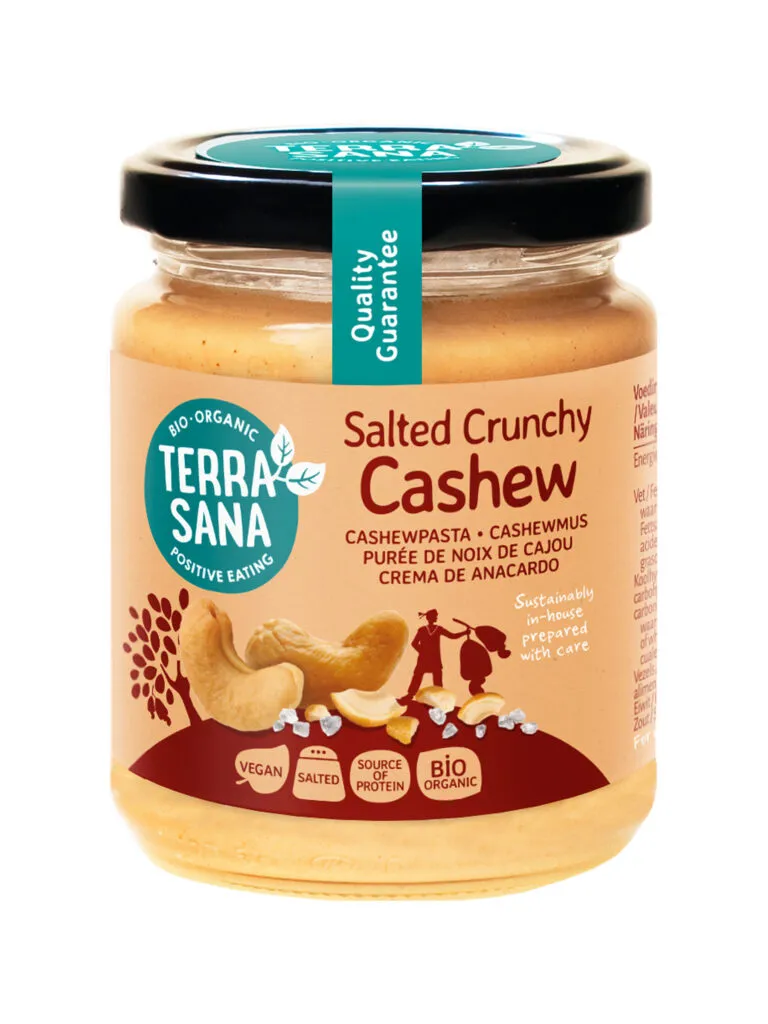 TerraSana Cashewpasta crunchy met himalayazout (250 gr)