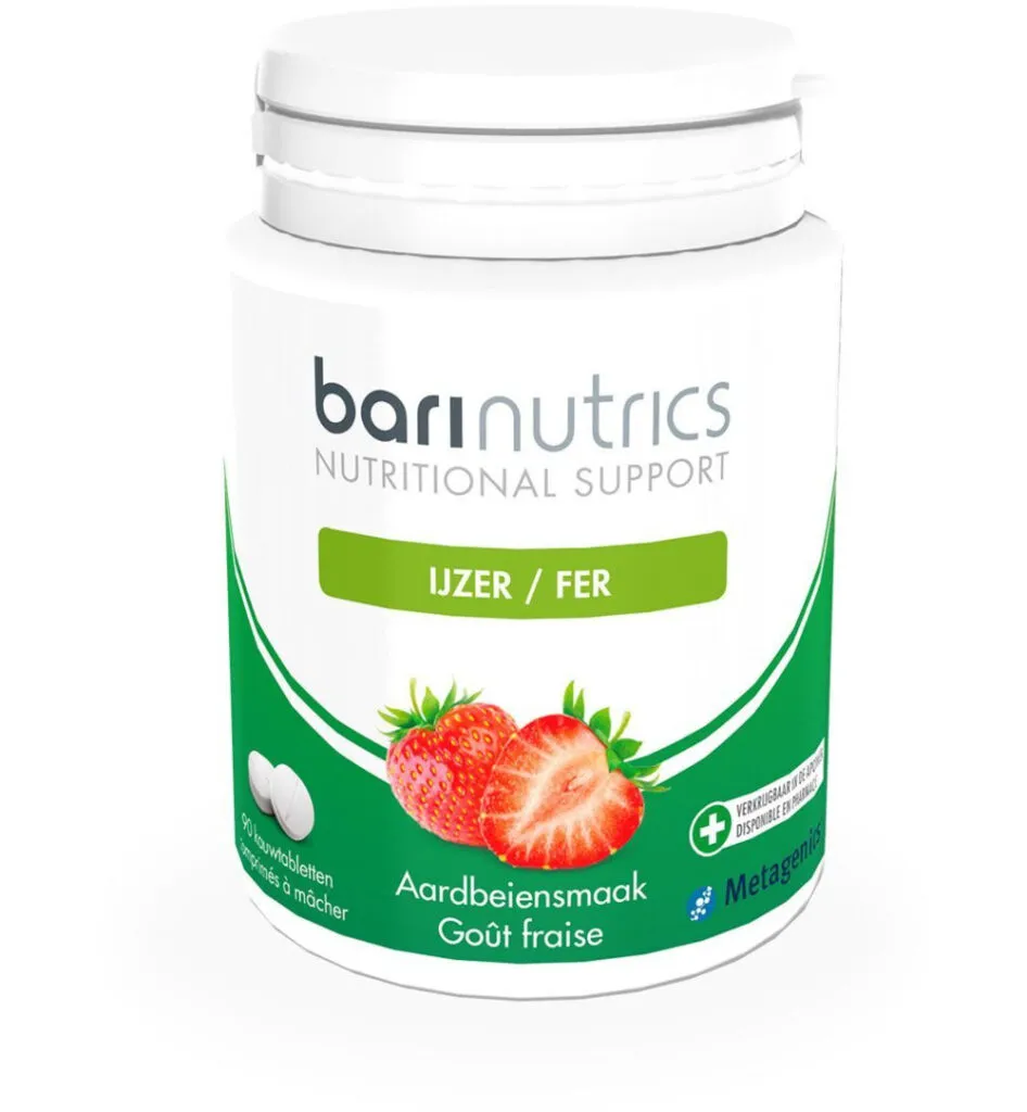 Barinutrics IJzer aardbei (90 tabletten)